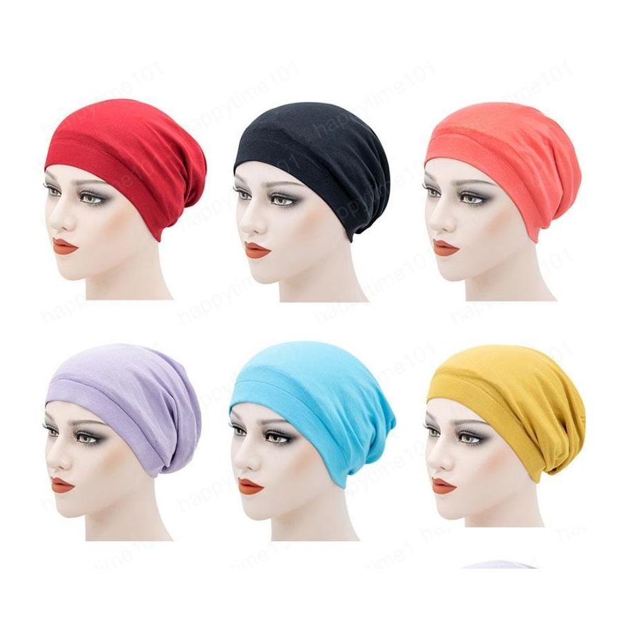 Beanie/Skull Caps Arrival Women Hair Care Cotton Satin Solid Color Caps Night Sleep Hat Head Wrap Elastic Soft Bonnet Headwear Drop Dhuu6
Beanie/Skull Caps Arrival Women Hair Care Cotton Satin Solid Color Caps Night Sleep Hat Head Wrap Elastic Soft Bonnet Headwear Drop Dhuu6