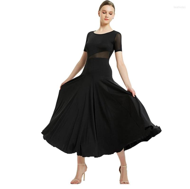 Stage Wear Simple Round Neck Ballroom Dance Dress Modern Flamenco Waltz Standard Practice Competition Costume, Black
Stage Wear Simple Round Neck Ballroom Dance Dress Modern Flamenco Waltz Standard Practice Competition Costume, Black