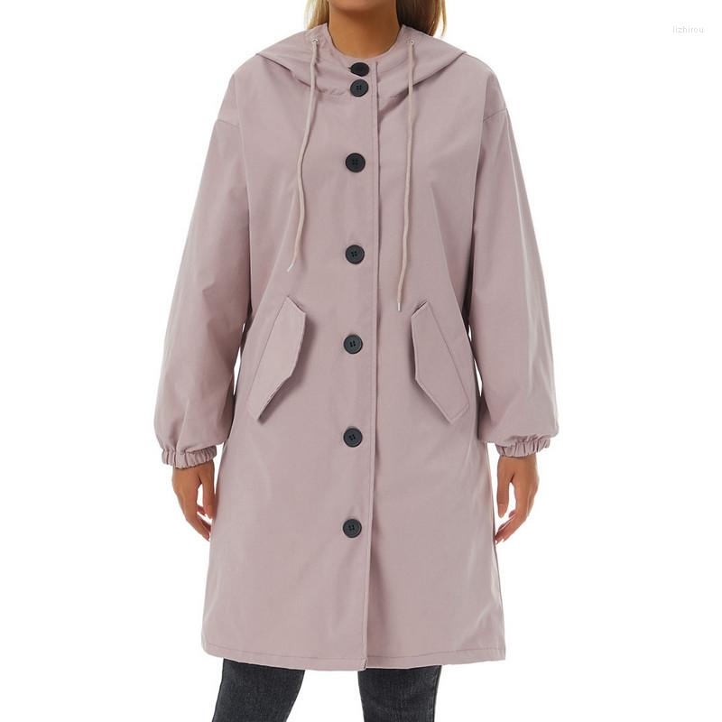 Women' Trench Coats Women Hooded Coat With Single Breasted Pockets Fall Winter Clothes Korean Long Overcoat Female Clothing Outwear
Women' Trench Coats Women Hooded Coat With Single Breasted Pockets Fall Winter Clothes Korean Long Overcoat Female Clothing Outwear