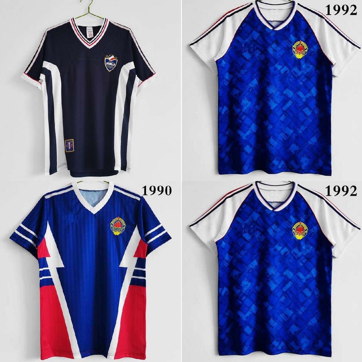 1990 1991 1998 1999 Yugoslavia retro Soccer Jerseys #8 Mijatovic #19 Savicevic Vintage thai quality Classic 90 91 Football Shirts, White
1990 1991 1998 1999 Yugoslavia retro Soccer Jerseys #8 Mijatovic #19 Savicevic Vintage thai quality Classic 90 91 Football Shirts, White