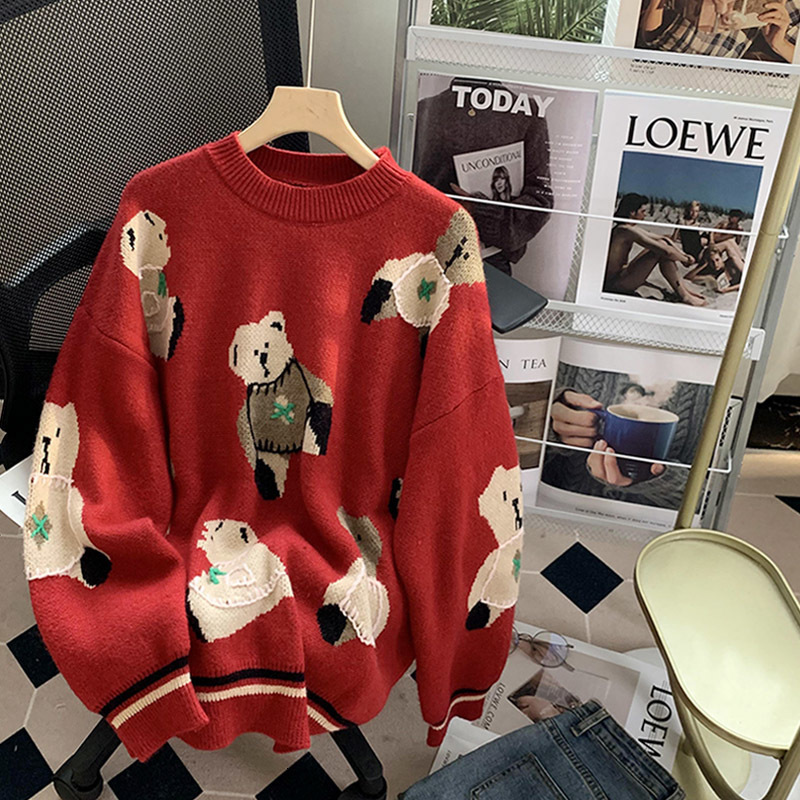 Women Knits Tees High Quality Sweaters Cartoon Pullover Long Sleeve Autumn Winter Women Knitted Jumper Loose Mujer 221206, Black
Women Knits Tees High Quality Sweaters Cartoon Pullover Long Sleeve Autumn Winter Women Knitted Jumper Loose Mujer 221206, Black