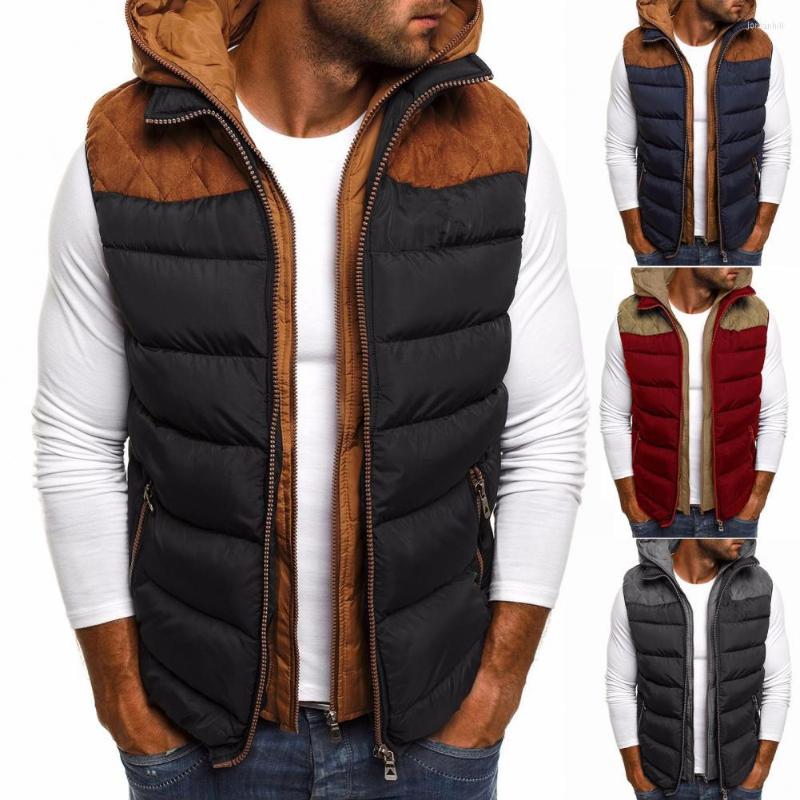 Men's Vests Down Vest Soft Universal Cardigan Color Contrast Hooded Jacket Coat For Outdoor Winter Men, Black
Men's Vests Down Vest Soft Universal Cardigan Color Contrast Hooded Jacket Coat For Outdoor Winter Men, Black