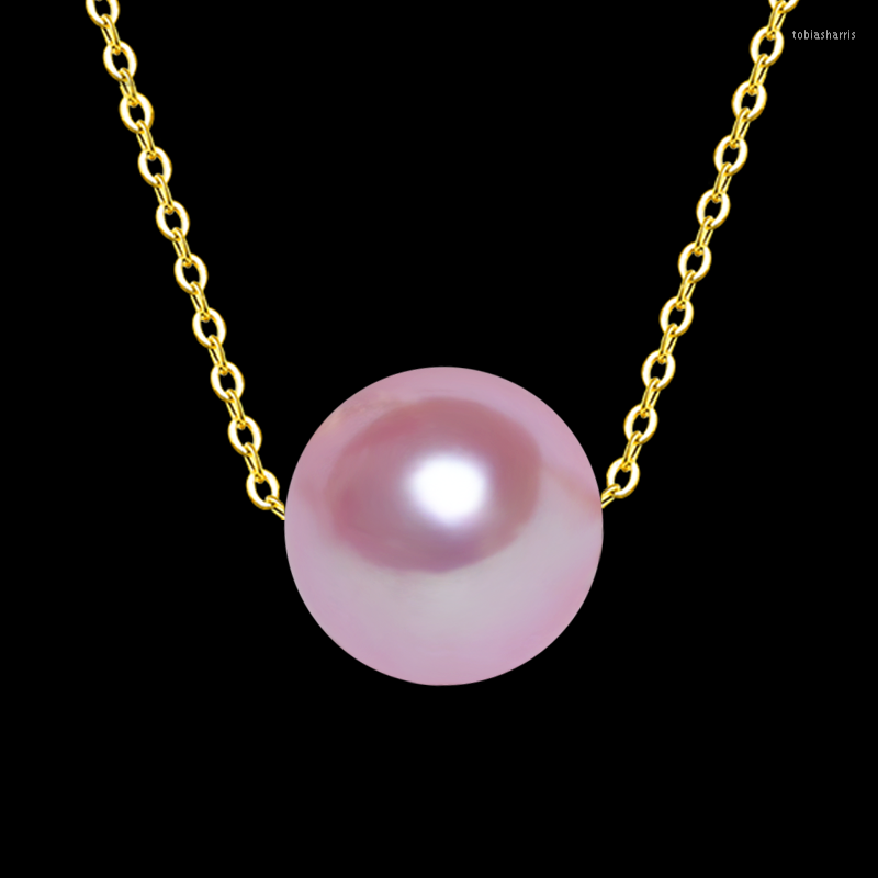 Chains XF800 Real Freshwater Pearl Pendant Necklace 7-8mm Round Pink 18K Gold Chain Women's Fine Jewelry 2022 D346
Chains XF800 Real Freshwater Pearl Pendant Necklace 7-8mm Round Pink 18K Gold Chain Women's Fine Jewelry 2022 D346