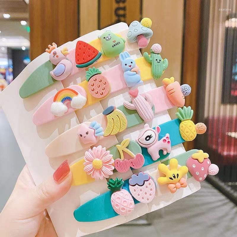 Hair Accessories 5pcs Cute Fruit Snap BB Clips Girls Colorful Rainbow Animal Hairpins Kids Side Clip School Headwear Tiara
Hair Accessories 5pcs Cute Fruit Snap BB Clips Girls Colorful Rainbow Animal Hairpins Kids Side Clip School Headwear Tiara