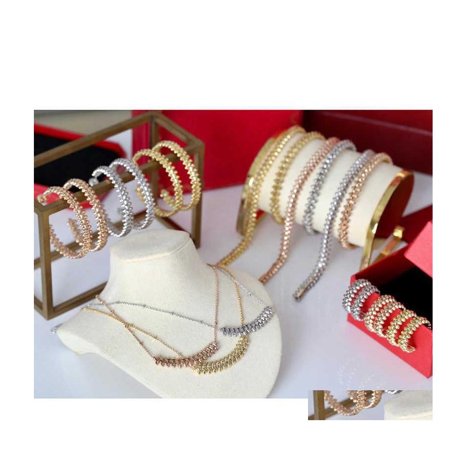 Bracelet Necklace Brand Fashion Jewelry Set For Women Gold Plated Rive Steam Punk Party Clash Design Earrings Necklace Bracelet Ri Dhpfn
Bracelet Necklace Brand Fashion Jewelry Set For Women Gold Plated Rive Steam Punk Party Clash Design Earrings Necklace Bracelet Ri Dhpfn