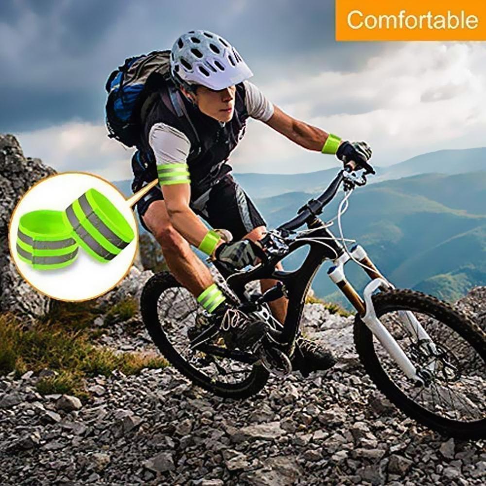 Reflective Safety Clothing Elastic Bands Armband Wristband Ankle Leg Reflector Tape Straps for Night Sports Running Cycling