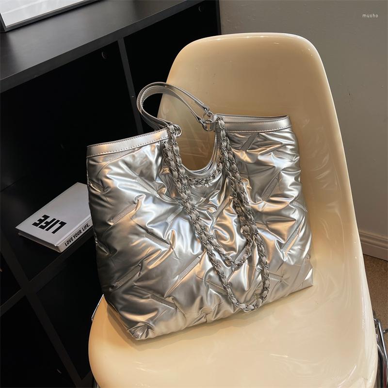 Evening Bags Fashion Puffer Luxury Designer Chain Quilted Shoulder Bag For Women 2022 Padded Handbag Nylon Space Cotton Shopper, Green padded tote
Evening Bags Fashion Puffer Luxury Designer Chain Quilted Shoulder Bag For Women 2022 Padded Handbag Nylon Space Cotton Shopper, Green padded tote