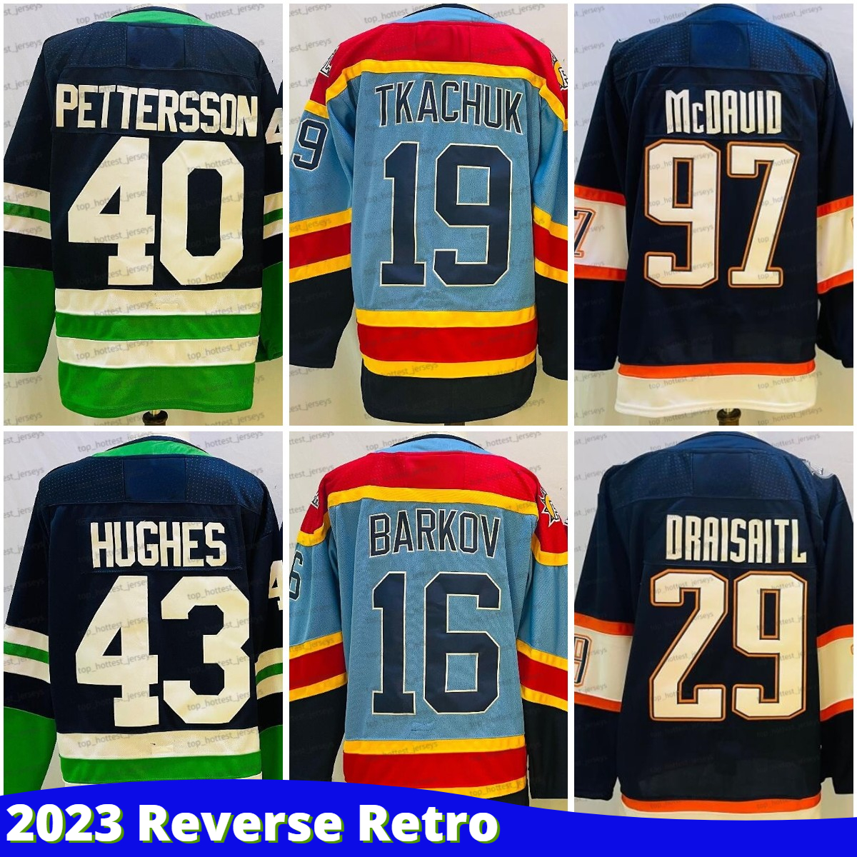 Reverse Retro Ice Hockey Jersey 43 Quinn Hughes Navy 40 Elias 19 Matthew Pettersson Tkachuk 16 Aleksander Barkov 29 Leon Draisaitl McDavid 97 Blue Mens Jerseys 2023, 19 tkachuk
Reverse Retro Ice Hockey Jersey 43 Quinn Hughes Navy 40 Elias 19 Matthew Pettersson Tkachuk 16 Aleksander Barkov 29 Leon Draisaitl McDavid 97 Blue Mens Jerseys 2023, 19 tkachuk