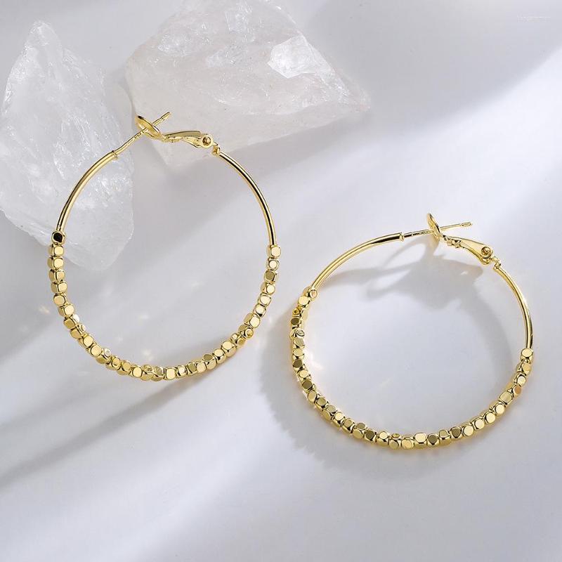 Hoop Earrings Unique 24K Gold Color Big For Women Exquisite Fashion Small Square Beaded Wedding Engagement Jewelry
Hoop Earrings Unique 24K Gold Color Big For Women Exquisite Fashion Small Square Beaded Wedding Engagement Jewelry