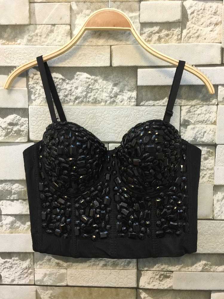 Special short slim fit summer one-piece cotton ammonia corset with beads suspender underwear hollow out solid color bra, Black2
Special short slim fit summer one-piece cotton ammonia corset with beads suspender underwear hollow out solid color bra, Black2