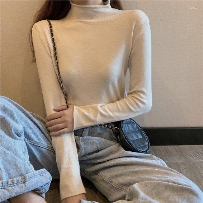 Women's Sweaters Pullover Half High Collar Knitwear 2022 Early Autumn Winter Versatile Sweater With Long Sleeve Top Female, Black
Women's Sweaters Pullover Half High Collar Knitwear 2022 Early Autumn Winter Versatile Sweater With Long Sleeve Top Female, Black