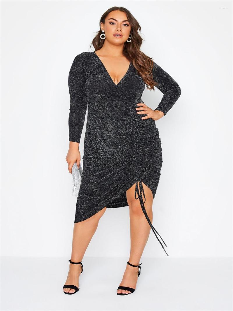 Plus Size Dresses Elegant Spring Autumn Long Sleeve Party Dress Women V-neck Sexy Bodyon Female Midi Large 5XL 6XL, Black
Plus Size Dresses Elegant Spring Autumn Long Sleeve Party Dress Women V-neck Sexy Bodyon Female Midi Large 5XL 6XL, Black