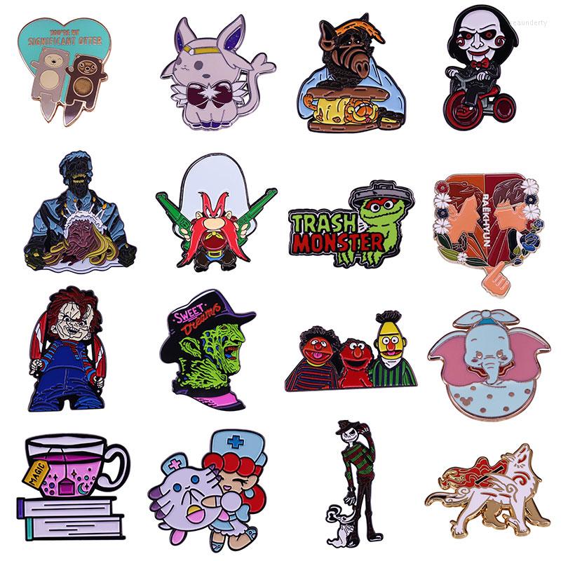 Brooches Horror Movies Novel Hard Enamel Pins Collect Funny Anime Figure Metal Cartoon Brooch Creativity Games Lapel Badges 
Brooches Horror Movies Novel Hard Enamel Pins Collect Funny Anime Figure Metal Cartoon Brooch Creativity Games Lapel Badges
