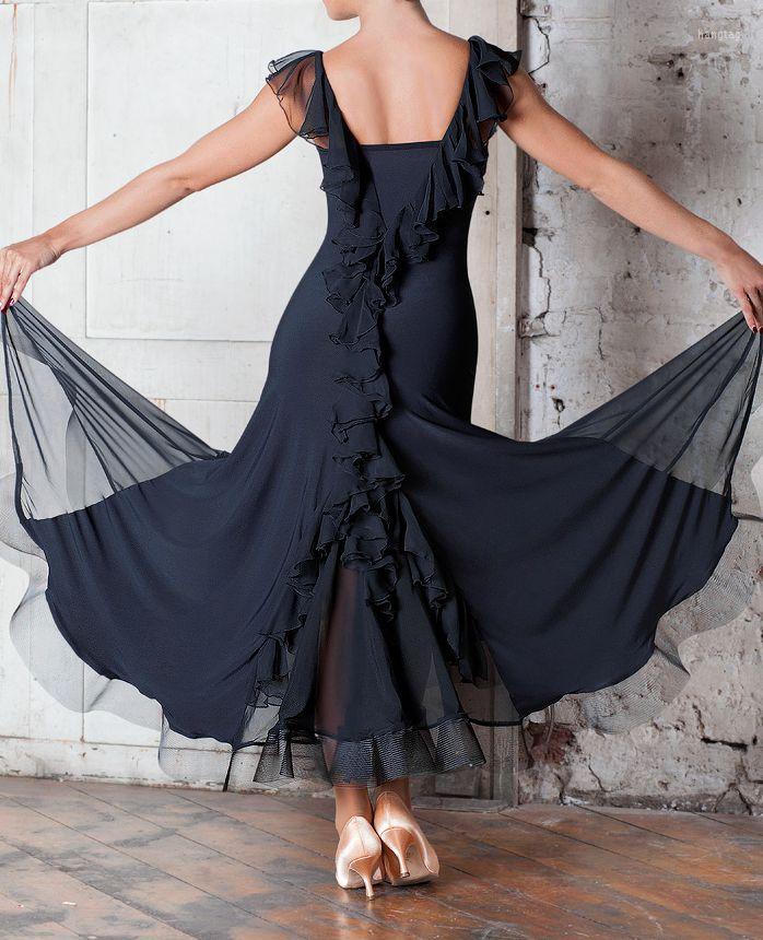 Stage Wear Ballroom Dance Costumes Standard Dresssleeveless Waltz Skirt For Women Competition Dresses, Black
Stage Wear Ballroom Dance Costumes Standard Dresssleeveless Waltz Skirt For Women Competition Dresses, Black