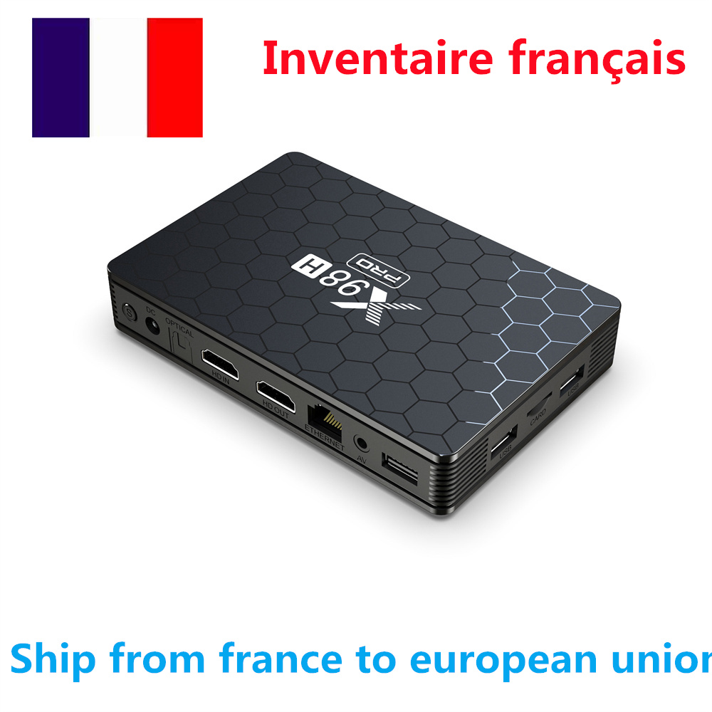 Ship from france X98H PRO TV BOX Android 12 OS 2G 16G 4gb32G WIFI6 1000M LAN BT5.0 Allwinner H618 4K