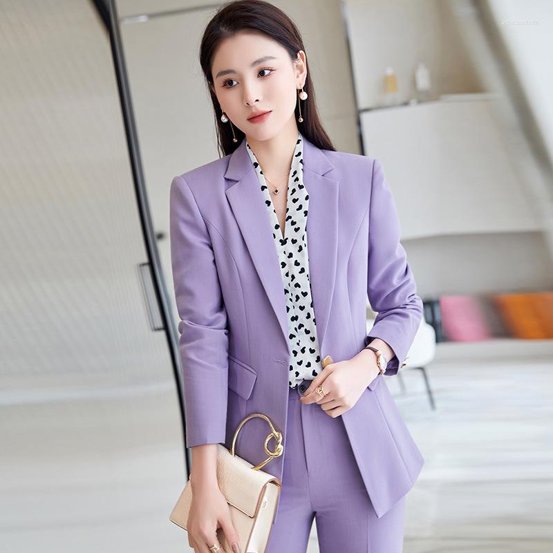 Women's Two Piece Pants Elegant Purple Women Professional Business Suits With And Jackets Coat Career Interview Pantsuits Blazers Trousers
Women's Two Piece Pants Elegant Purple Women Professional Business Suits With And Jackets Coat Career Interview Pantsuits Blazers Trousers