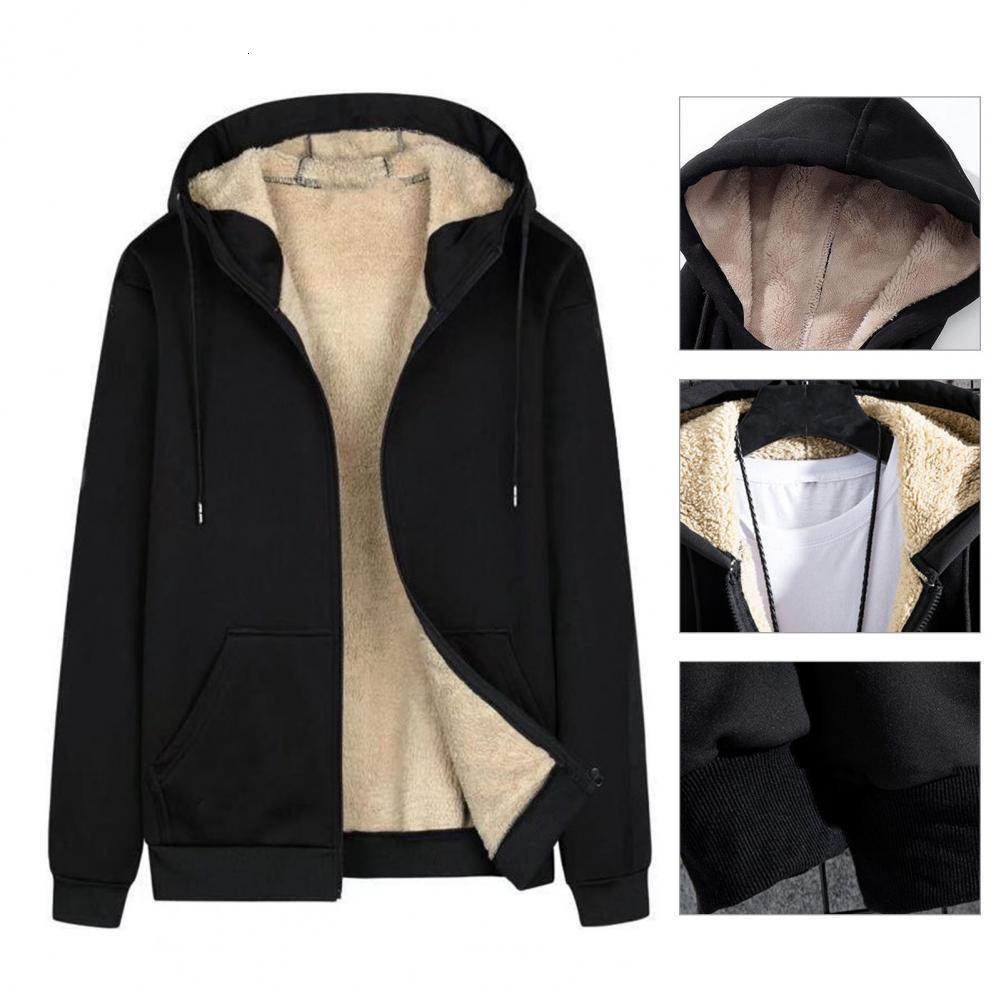 Men's Jackets Thicken Great Leisure Hoodie Coat Soft Winter Jacket Pockets for Dating 221206