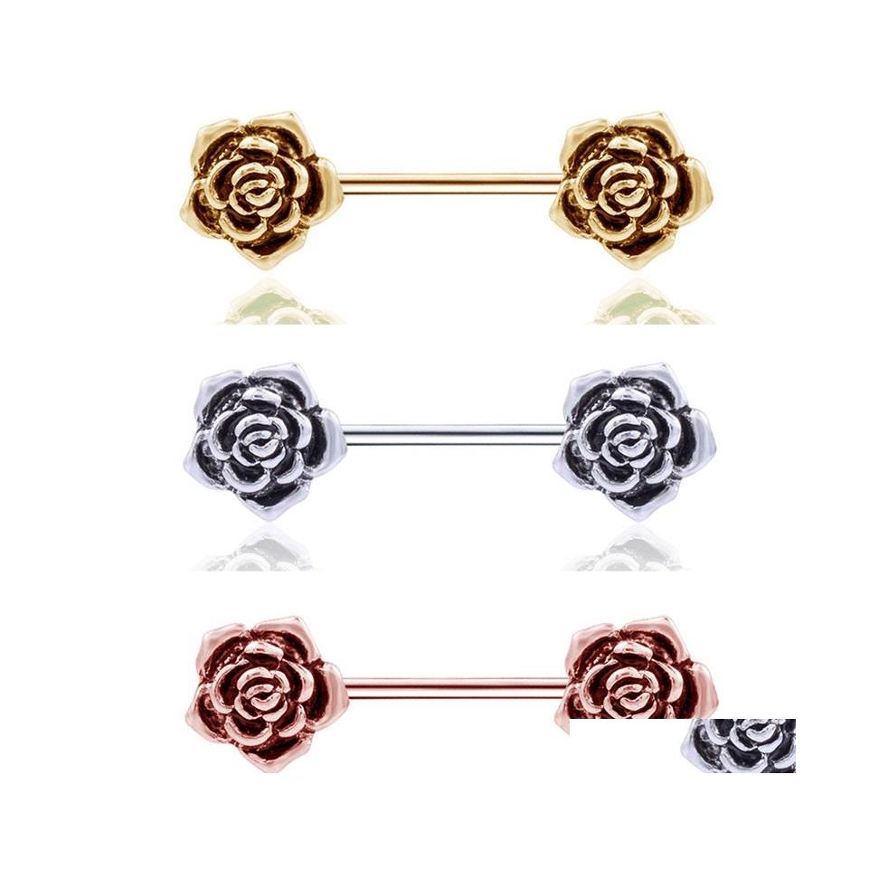 Nipple Rings Stainless Steel Retro Electroplate Rose Nipple Rings Puncture Ornaments Women Body Jewelry 2 8Ll T2 Drop Delivery Dht8D
Nipple Rings Stainless Steel Retro Electroplate Rose Nipple Rings Puncture Ornaments Women Body Jewelry 2 8Ll T2 Drop Delivery Dht8D