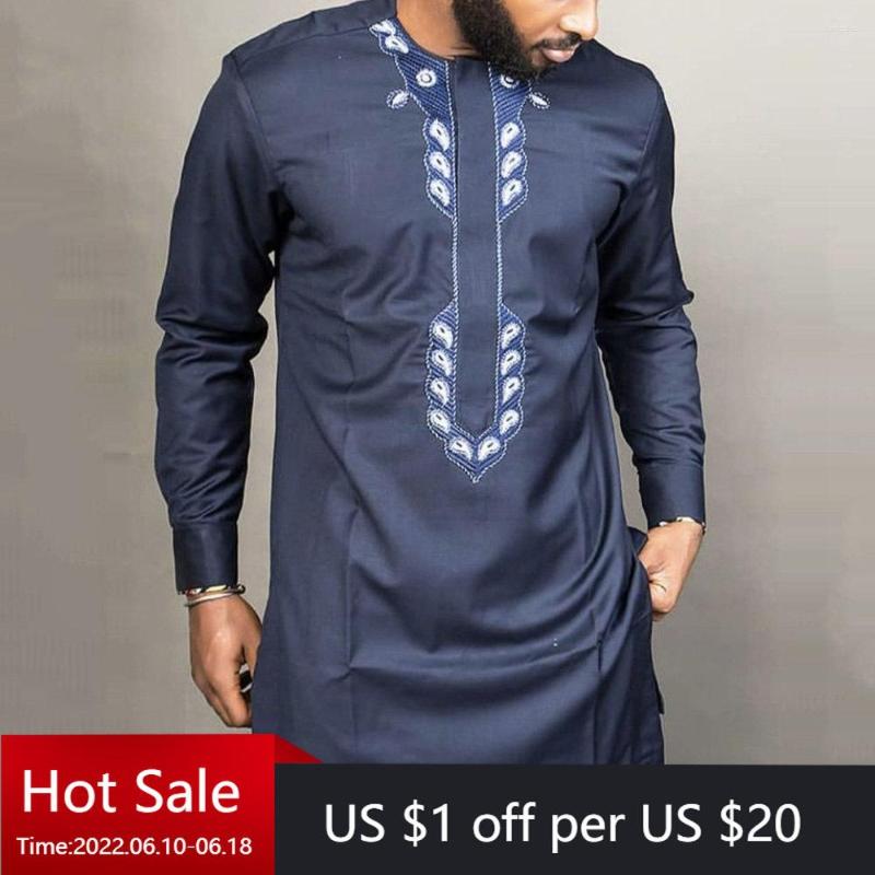 Men's Casual Shirts Dashiki T-shirt Men's Summer And Autumn Round Neck Cotton Long-sleeved African Style Printed Shirt Blue
Men's Casual Shirts Dashiki T-shirt Men's Summer And Autumn Round Neck Cotton Long-sleeved African Style Printed Shirt Blue