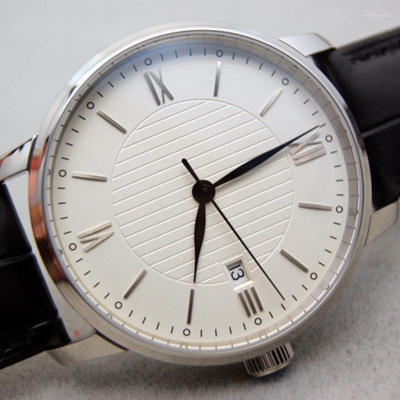 Wristwatches Pailan Automatic Watch Men Genuine Leather Stainless Steel Minimalist Bauhaus White Dial Seagull St2130, Logo
Wristwatches Pailan Automatic Watch Men Genuine Leather Stainless Steel Minimalist Bauhaus White Dial Seagull St2130, Logo