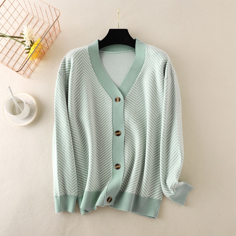 Women's Knits Tees HLBCBG Single Breasted V Neck Women Button Red Christmas Tree Cardigan Sweater Knitted Loose Oversized Jumper Top Jacket Coat 