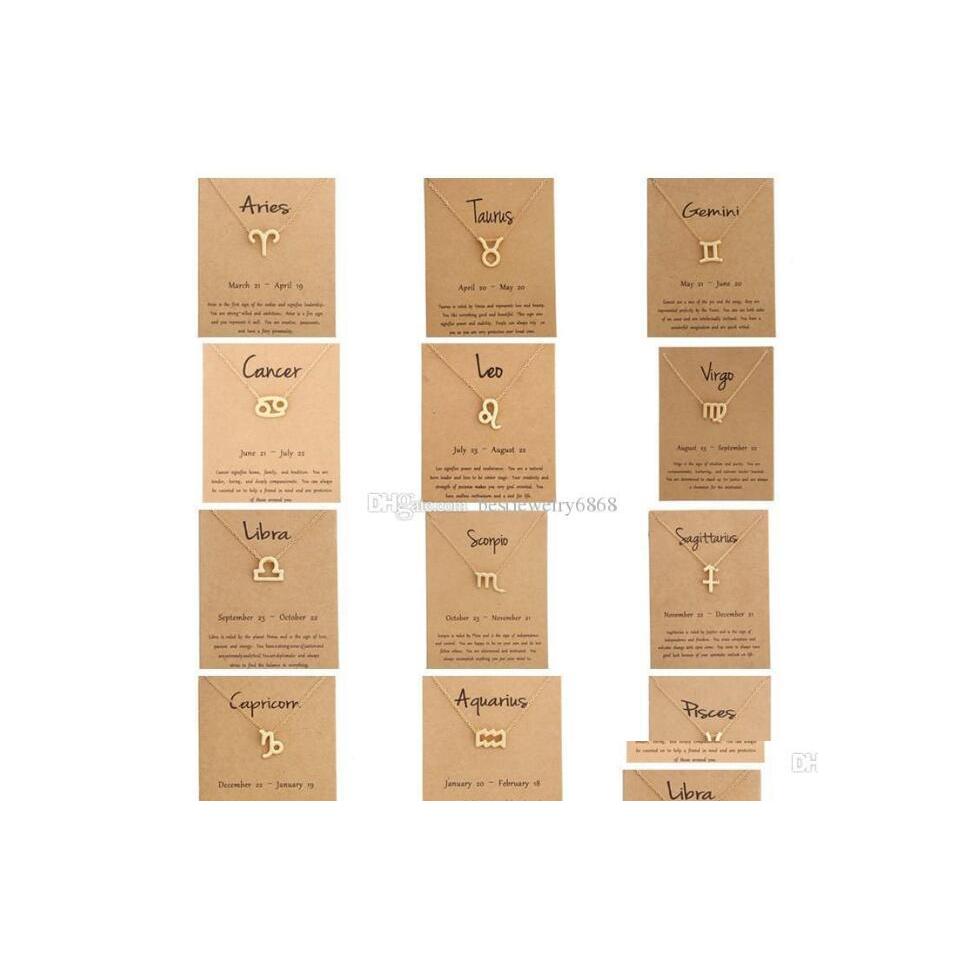 Pendant Necklaces Gold 12 Zodiac Necklaces With Gift Card Constellation Sign Pendant Chains Necklace For Men Women Fashion Jewelry I Dhdje
Pendant Necklaces Gold 12 Zodiac Necklaces With Gift Card Constellation Sign Pendant Chains Necklace For Men Women Fashion Jewelry I Dhdje