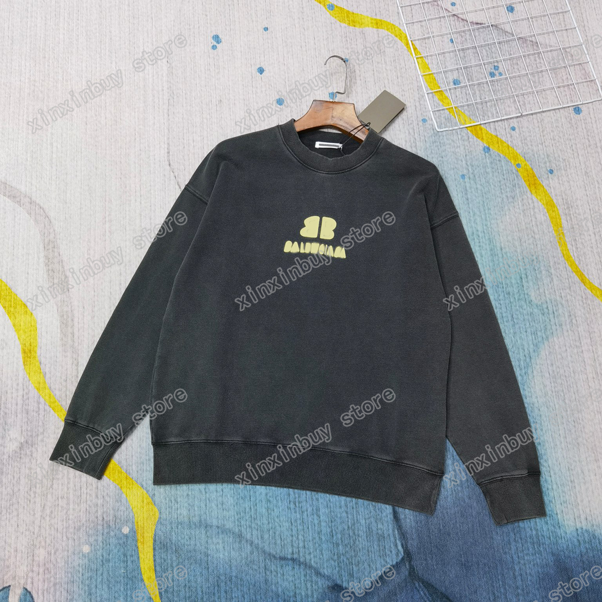 xinxinbuy Men designer Sweatshirt luminous letters print tie dye Paris women black white gray green S-2XL, 01
xinxinbuy Men designer Sweatshirt luminous letters print tie dye Paris women black white gray green S-2XL, 01
