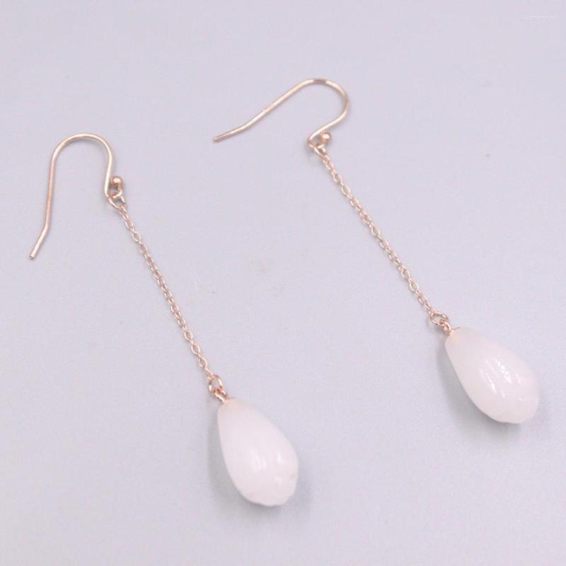 Dangle Earrings Pure 925 Sterling Silver 58x10mm Nephrite Michelia Alba Gold Colour Ear Hook For Woman
Dangle Earrings Pure 925 Sterling Silver 58x10mm Nephrite Michelia Alba Gold Colour Ear Hook For Woman