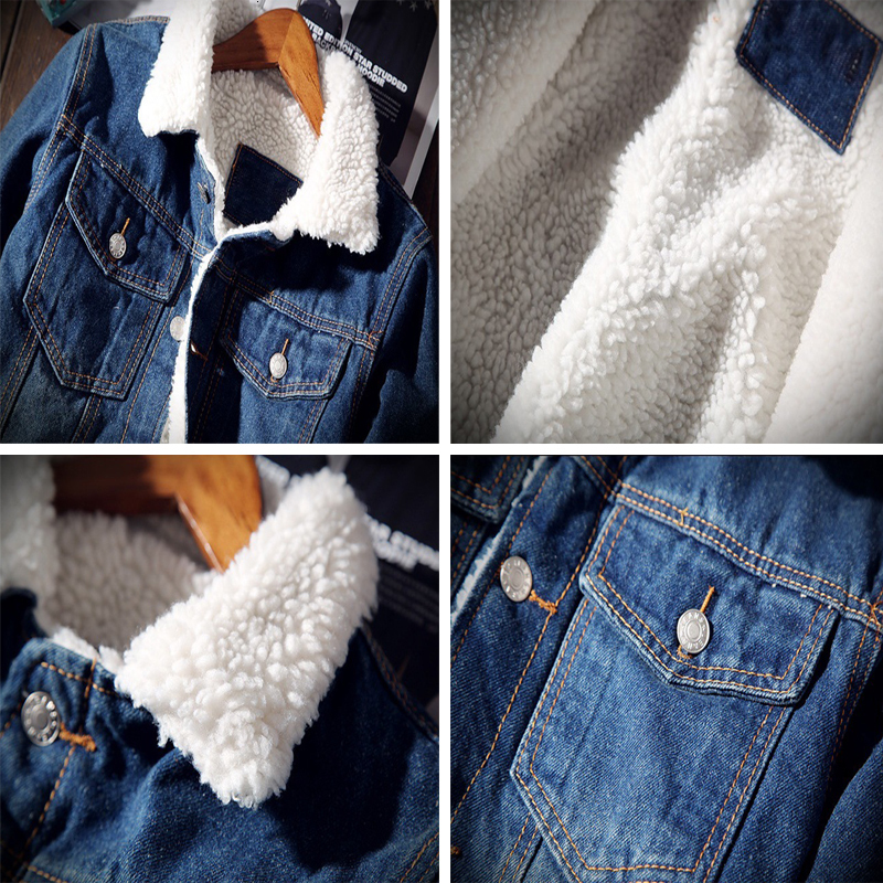 Men's Jackets DIMUSI Winter s Denim Fashion Fleece Thick Warm Jeans Jacket Casual Slim Outwear Windbreaker Cowboy Coats 6XL 221206