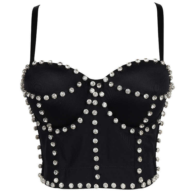 Sexy fishbone suspender vest short style slim with steel ring bra women's troupe performance dress and top, Black bottom transparent drill
Sexy fishbone suspender vest short style slim with steel ring bra women's troupe performance dress and top, Black bottom transparent drill