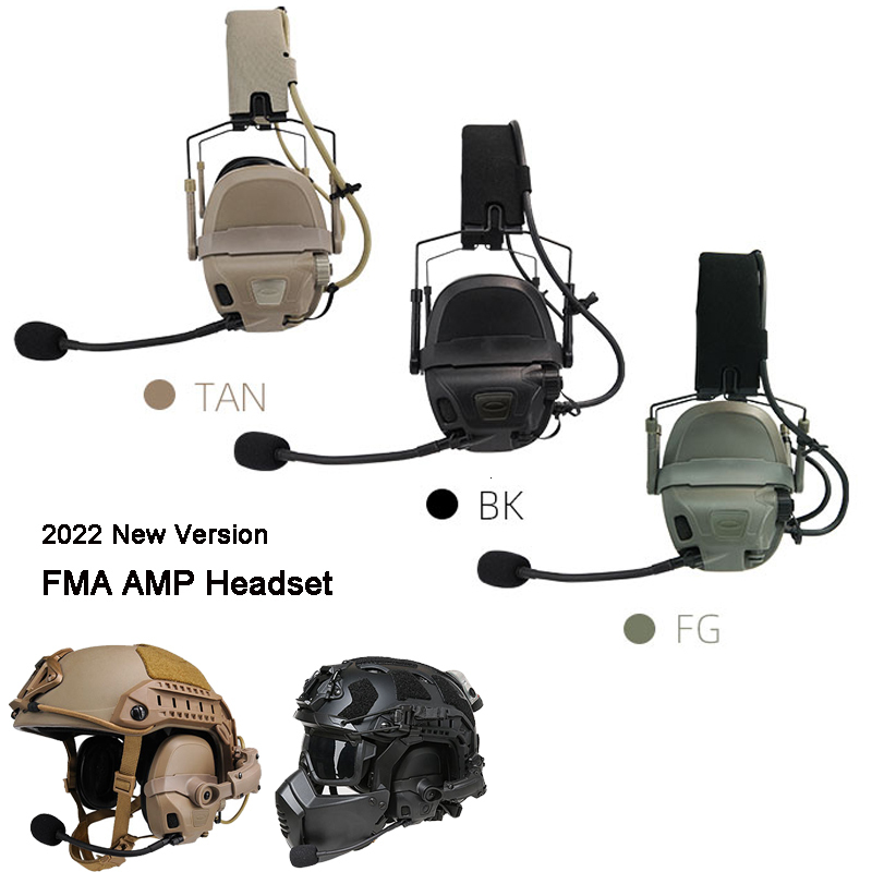 Other Sporting Goods FMA AMP Tactical Communication Headset HelmetMounted Noise Reduction V20V60 PTT Military Aviation Headset With Mic 221207 
Other Sporting Goods FMA AMP Tactical Communication Headset HelmetMounted Noise Reduction V20V60 PTT Military Aviation Headset With Mic 221207