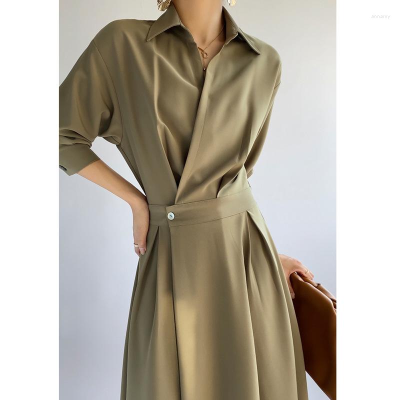 Casual Dresses Women' French Long Sleeve A-line Fashion Lapel Style Slim Dress Chic Elegant Commuter High Daily, Green
Casual Dresses Women' French Long Sleeve A-line Fashion Lapel Style Slim Dress Chic Elegant Commuter High Daily, Green