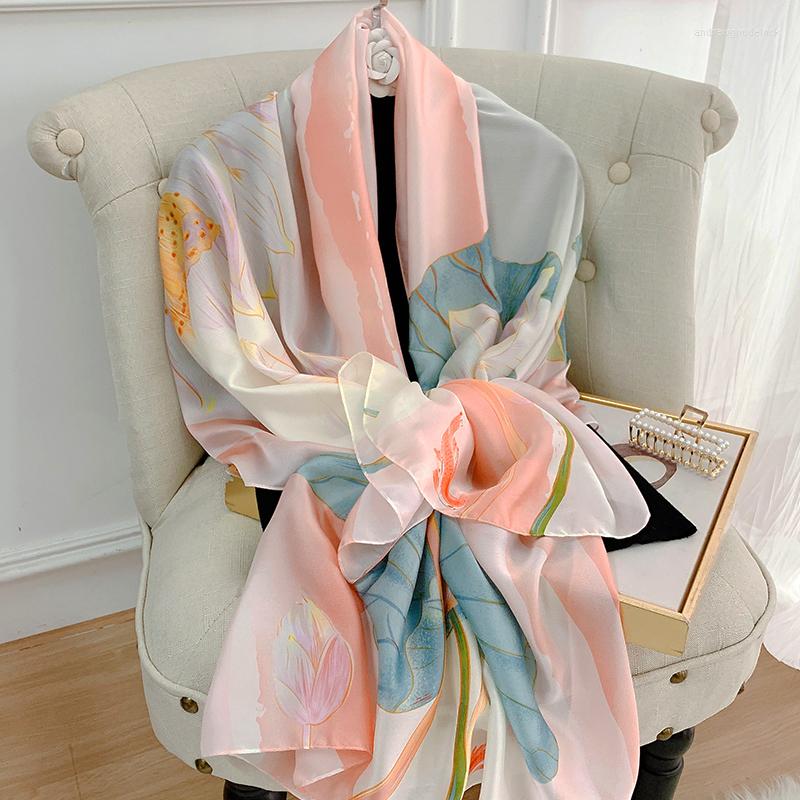 Scarves Autumn Women Silk Scarf Beach Hijab Shawls And Wraps 2022 Flower Print Female Foulard Echarpe Designer Bandana
Scarves Autumn Women Silk Scarf Beach Hijab Shawls And Wraps 2022 Flower Print Female Foulard Echarpe Designer Bandana