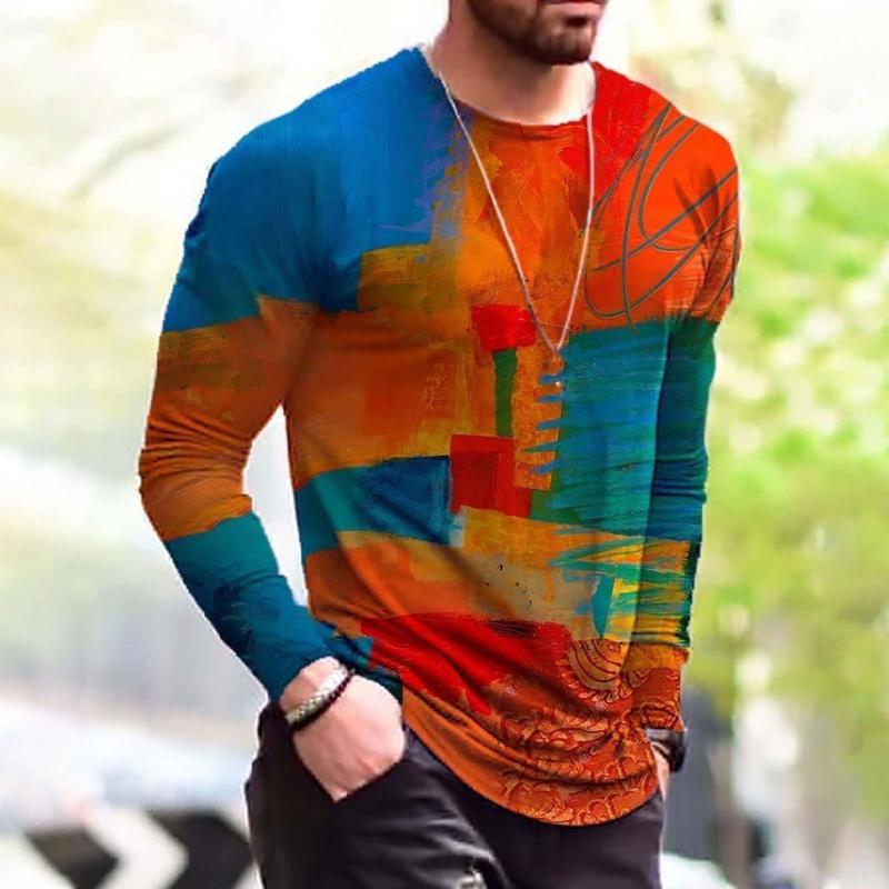 Men's T Shirts Harajuku Vintage Printed T-Shirt Summer Casual Long Sleeve Folk-custom Tops Fashion Tees Camisetas, Blue
Men's T Shirts Harajuku Vintage Printed T-Shirt Summer Casual Long Sleeve Folk-custom Tops Fashion Tees Camisetas, Blue