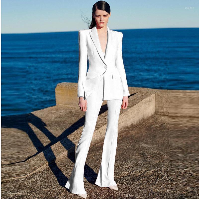 Women' Two Piece Pants Women Black White Solid Fashion Casual Pantsuit Spring Autumn Office Celebrity Tuxedo 2 Pieces Single Button Slim
Women' Two Piece Pants Women Black White Solid Fashion Casual Pantsuit Spring Autumn Office Celebrity Tuxedo 2 Pieces Single Button Slim
