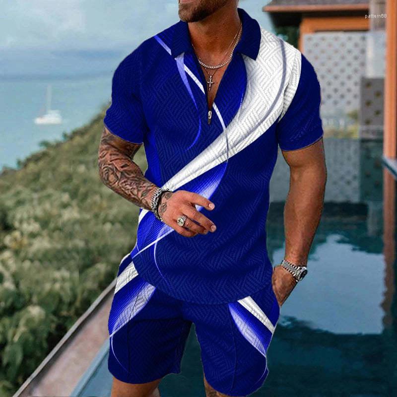 Men' Tracksuits 2023 Men' Casual Summer Short-sleeve Zipper Polo Shirts And Shorts Suit 2 Piece Set Man Outfit Streetwear Clothing, 01
Men' Tracksuits 2023 Men' Casual Summer Short-sleeve Zipper Polo Shirts And Shorts Suit 2 Piece Set Man Outfit Streetwear Clothing, 01