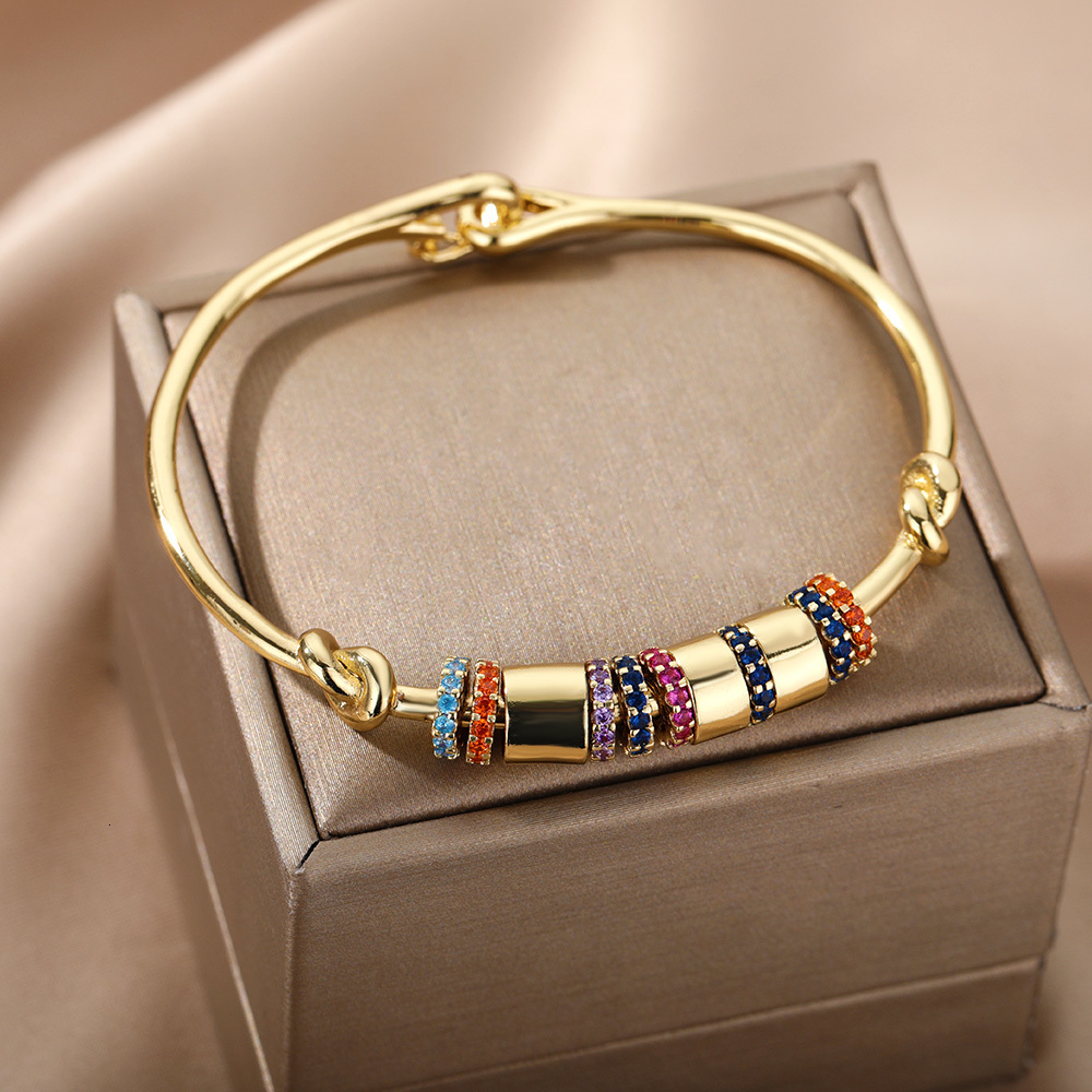 Charm Bracelets Bohemia Stainless Steel Bracelet For Women Colored Zircon Bangle Boho Fashion Jewelry Gift Bijoux Femme 221206
Charm Bracelets Bohemia Stainless Steel Bracelet For Women Colored Zircon Bangle Boho Fashion Jewelry Gift Bijoux Femme 221206