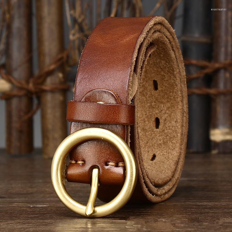 Belts 3cm Width Cow Leather For Women/Men Circle Pin Buckle Couple Belt Retro Jeans Femme/Homme Casual With Gift Box G211, Black
Belts 3cm Width Cow Leather For Women/Men Circle Pin Buckle Couple Belt Retro Jeans Femme/Homme Casual With Gift Box G211, Black