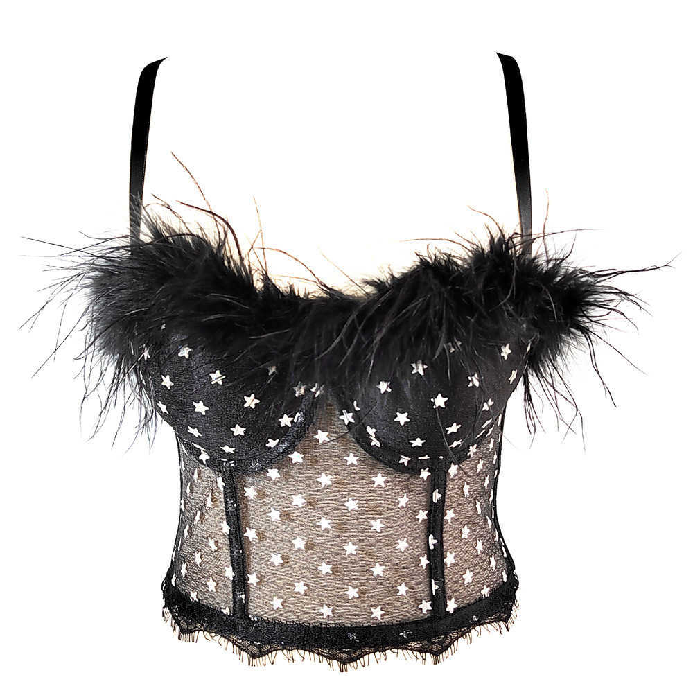 Luxurious noble vest style feather corset can be worn outside and waist short breathable suspender can be used to shape small stars, Black
Luxurious noble vest style feather corset can be worn outside and waist short breathable suspender can be used to shape small stars, Black