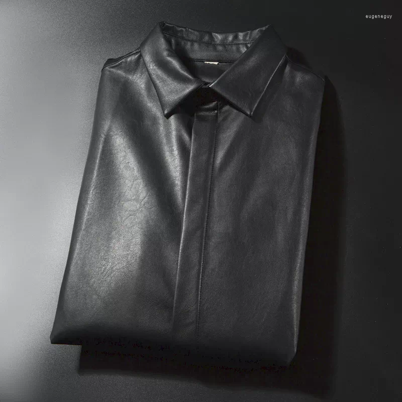 Men's Casual Shirts 2022 Male Trend Fashion Leather Men's Korean Slim Fit Camisa Social Masculina Black Dress Shirt Outwear
Men's Casual Shirts 2022 Male Trend Fashion Leather Men's Korean Slim Fit Camisa Social Masculina Black Dress Shirt Outwear