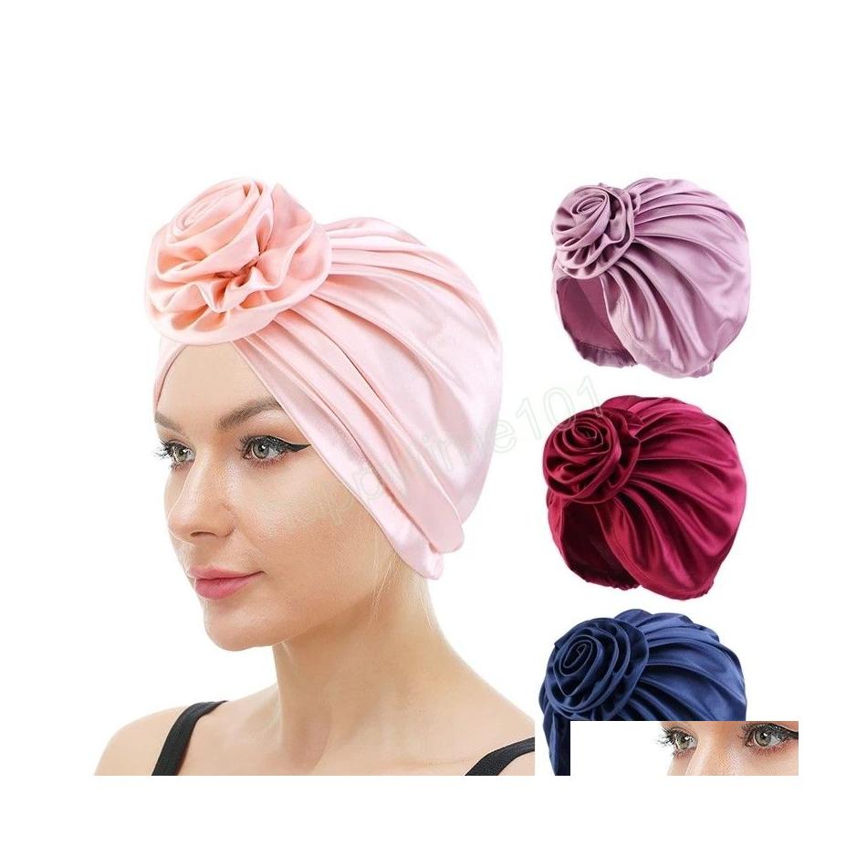 Beanie/Skull Caps Satin Big Flower Hijab Cap Silky Vintage Turban Hat Womens Hair Er Elastic Stretch Femme Musman Turbante Head Scar Dhgdp
Beanie/Skull Caps Satin Big Flower Hijab Cap Silky Vintage Turban Hat Womens Hair Er Elastic Stretch Femme Musman Turbante Head Scar Dhgdp