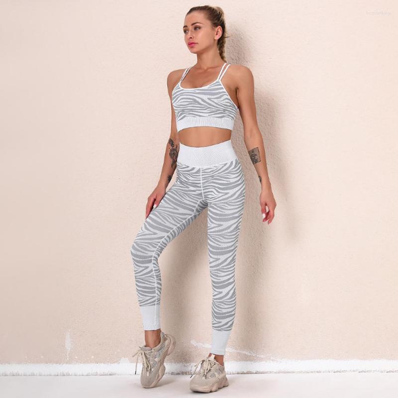 Active Sets Seamless Knitting Yoga Suit Sexy Women Striped Running Sports Fitness Breathable Two-Piece Set, White
Active Sets Seamless Knitting Yoga Suit Sexy Women Striped Running Sports Fitness Breathable Two-Piece Set, White