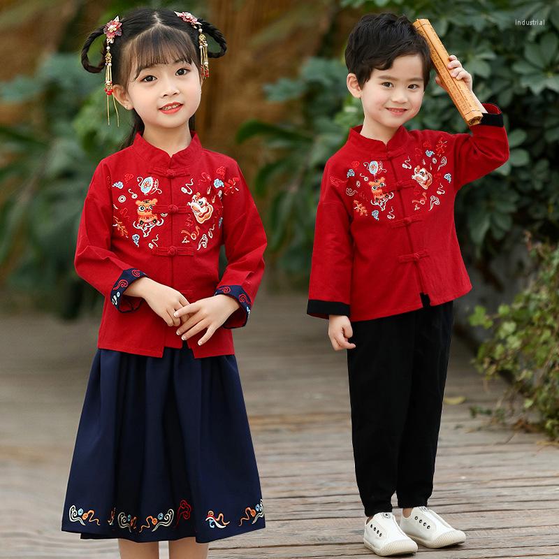 Ethnic Clothing 2022 Spring Hanfu Children Tang Suit For Boys And Girls Chinese Style Two-piece Embroidered Top Skirts Pants
Ethnic Clothing 2022 Spring Hanfu Children Tang Suit For Boys And Girls Chinese Style Two-piece Embroidered Top Skirts Pants