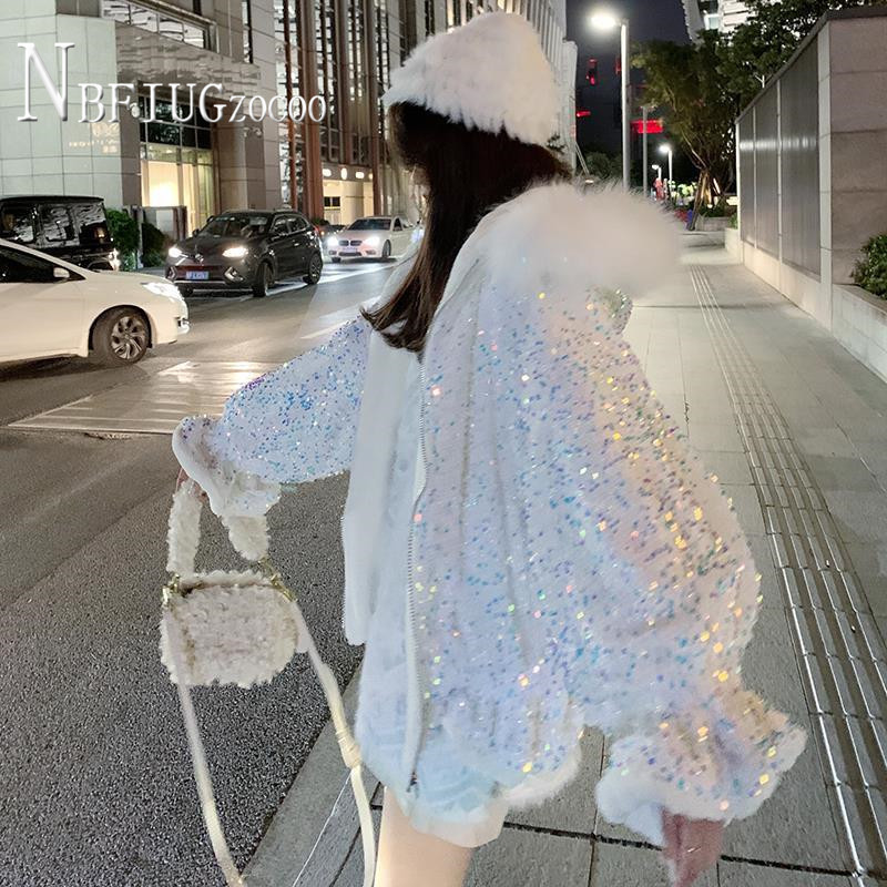 Women Down Parkas Faux Fur Collar Sequin Women Coat Winter Lining with Fluff Fashion Female Jacket 221206
Women Down Parkas Faux Fur Collar Sequin Women Coat Winter Lining with Fluff Fashion Female Jacket 221206
