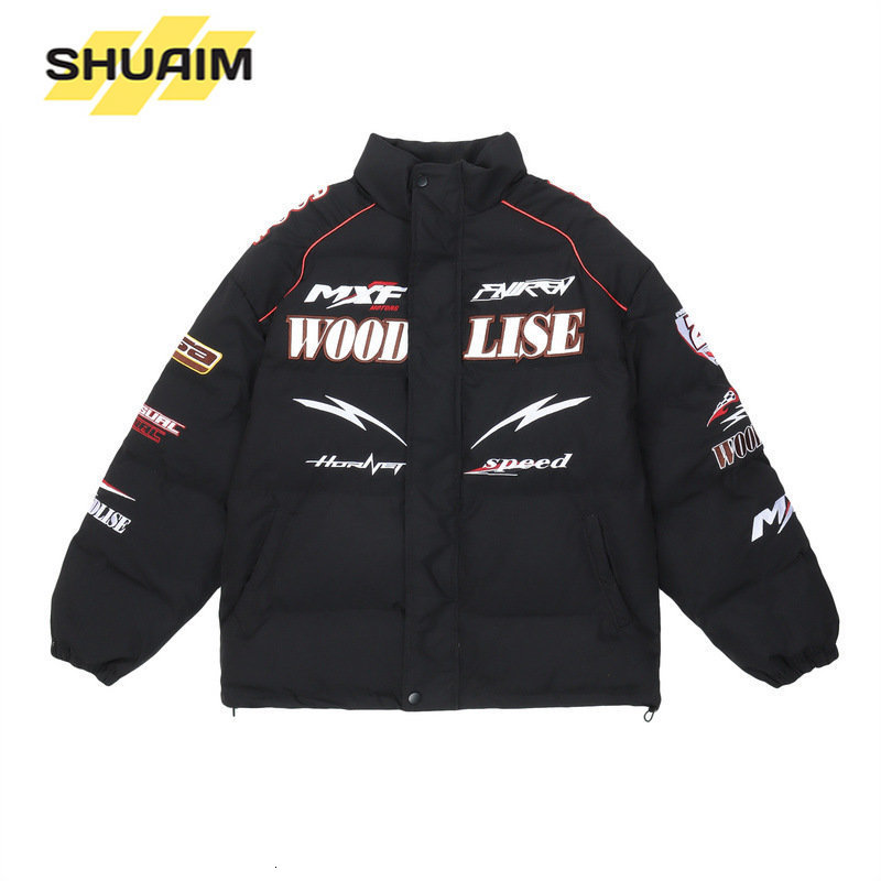 Mens Jackets American Street Retro Motorcycle Cotton Jacket for Men and Women In Winter Thickened Stand Collar Racing Suit Cotton Jacket Coat 221207, Black
Mens Jackets American Street Retro Motorcycle Cotton Jacket for Men and Women In Winter Thickened Stand Collar Racing Suit Cotton Jacket Coat 221207, Black