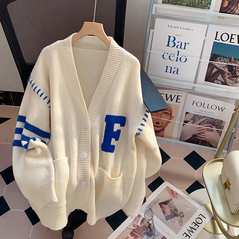 Women Knits Tees High Quality Autumn Winter Oversized Sweaters Letter Jacquard Coats Long Sleeve Sweater Top Women Knitted Jackets 221206, Creamy-white
Women Knits Tees High Quality Autumn Winter Oversized Sweaters Letter Jacquard Coats Long Sleeve Sweater Top Women Knitted Jackets 221206, Creamy-white