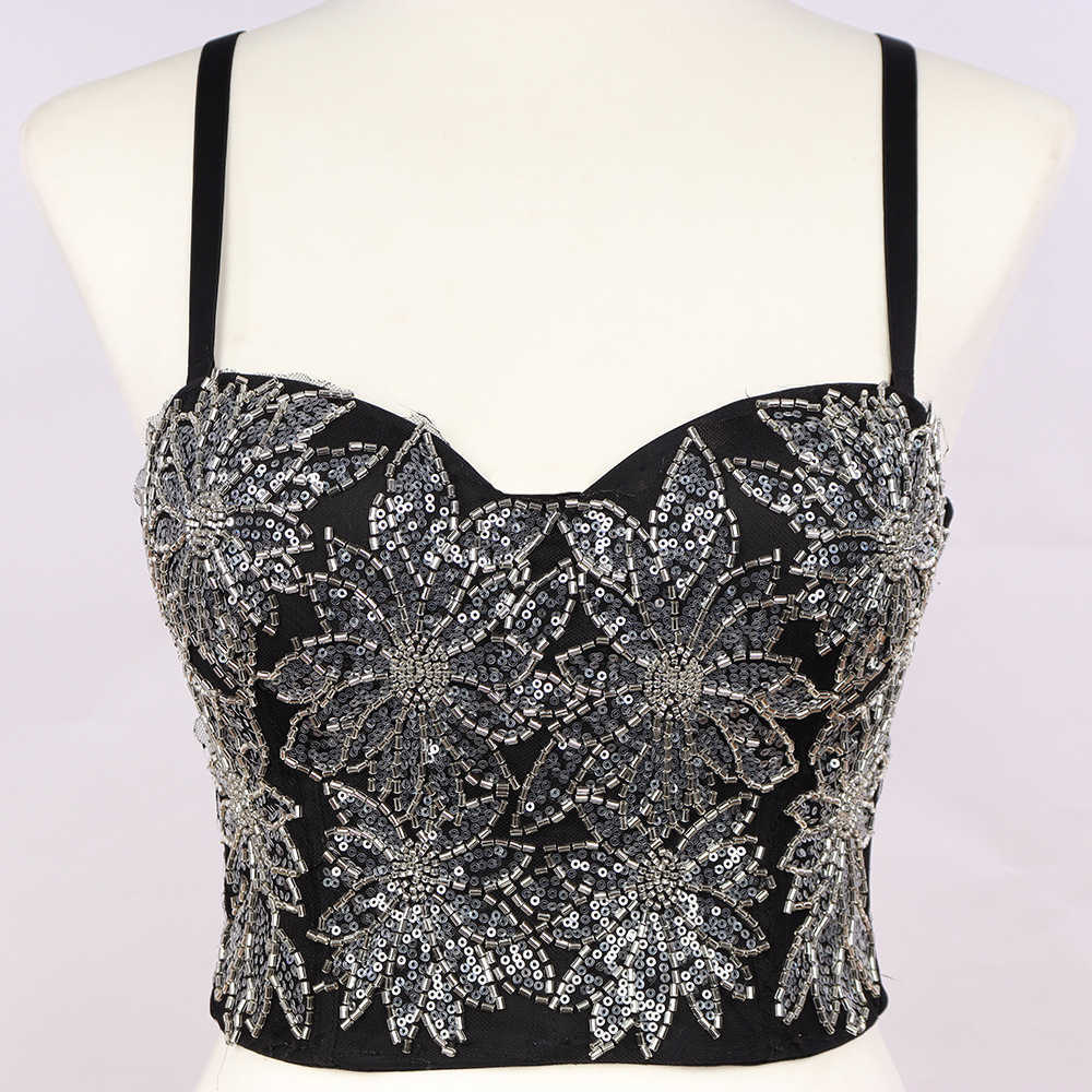 Suspender vest Sequin Flower women's shaping bra underwear with steel ring open back and top can be worn inside, Silver black background
Suspender vest Sequin Flower women's shaping bra underwear with steel ring open back and top can be worn inside, Silver black background