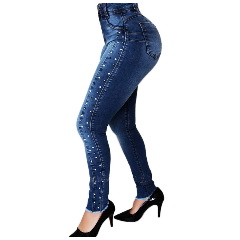 Women s Jeans Women Dark Blue High Waist Beaded Stretch Denim Pencil Pants Street Fashion Casual Push Up Hip S 2XL 221206
Women s Jeans Women Dark Blue High Waist Beaded Stretch Denim Pencil Pants Street Fashion Casual Push Up Hip S 2XL 221206