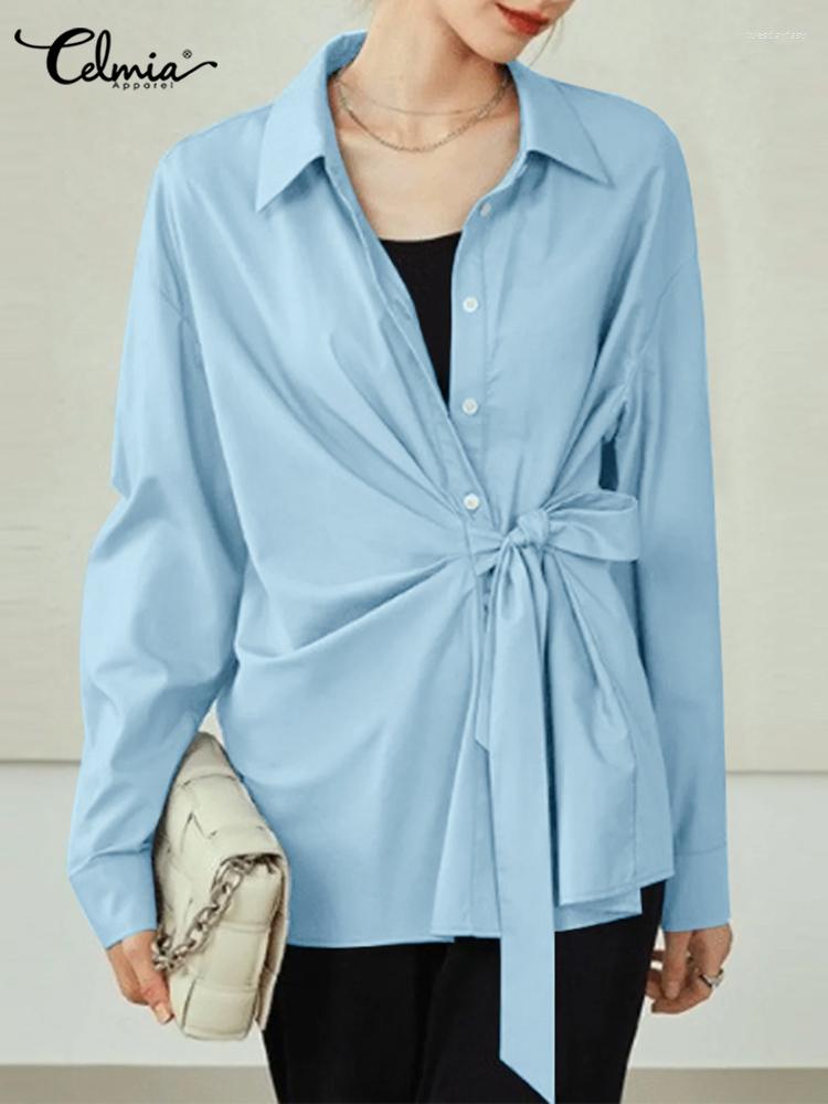 Women' Blouses Celmia Long Sleeve Women Shirts Elegant Autumn Lapel 2022 Fashion Streetwear Bandage Waist Button Up Chemise Femme, Khaki
Women' Blouses Celmia Long Sleeve Women Shirts Elegant Autumn Lapel 2022 Fashion Streetwear Bandage Waist Button Up Chemise Femme, Khaki