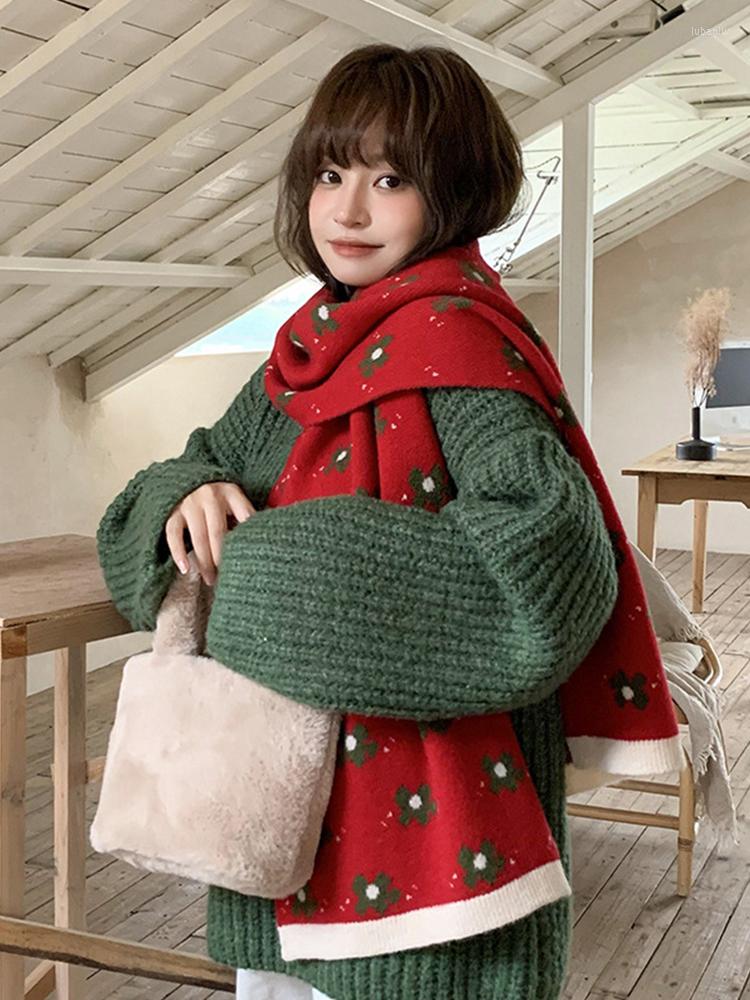 Scarves Knitted Women Scarf Winter Ladies Preppy Style Floral Scarve Pashmina Mujer Foulard Bufanda Christmas Wrap Shawls
Scarves Knitted Women Scarf Winter Ladies Preppy Style Floral Scarve Pashmina Mujer Foulard Bufanda Christmas Wrap Shawls